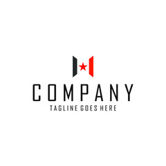 star symbol in the center of two squares