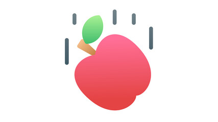 apple fall single single isolated icon with smooth style