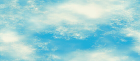 Obraz premium Summer background of visual sky and white clouds