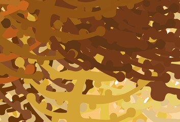 Fototapeta premium Light Orange vector template with chaotic shapes.