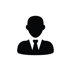 admin business icon, businessman. business people. Male avatar profile pictures. Man in suit for your web site design, logo, app, UI. solid style. vector illustration design on white background EPS 10