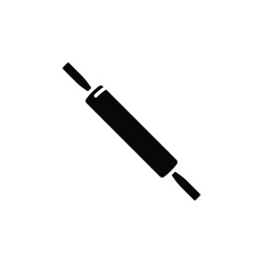 rolling pin icon, baker icon. dough flour Wooden rolling pin plunger.  Kitchen appliance utensil symbol for cooking food and bakery. Solid style vector illustration design on white background EPS 10