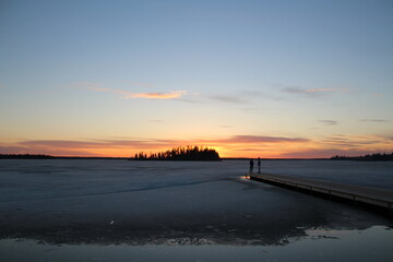 April Sunset On The Lake, Elk Island National Park, Alberta