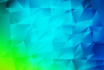 Light Blue, Green vector background with polygonal style.