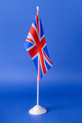 National flag of the United Kingdom on color background