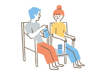 キャンプに来た男女2人02