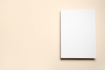 Blank sheet of paper on color background