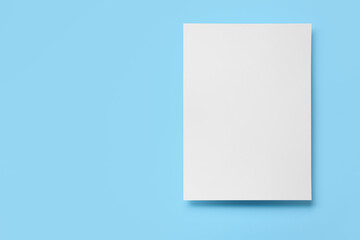 Blank sheet of paper on color background