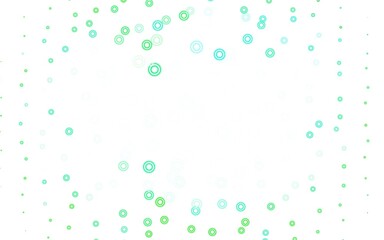 Light Green vector pattern with spheres.