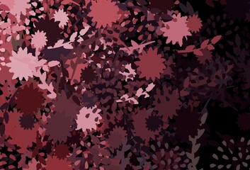 Obraz na płótnie Canvas Dark Pink, Red vector pattern with random forms.