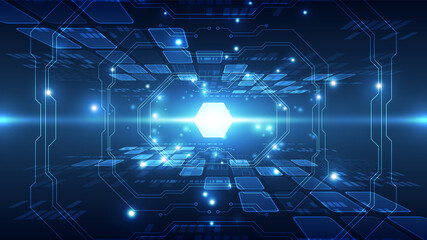 Abstract vector  futuristic connection high speed digital technology concept. background illustration