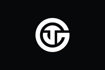 Obraz premium Creative Innovative Initial GJ logo and JG logo. GJ Letter Minimal luxury Monogram. JG Professional initial design. Premium Business typeface. Alphabet symbol and sign. 