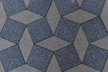 Closeup of rhombus shaped tiles