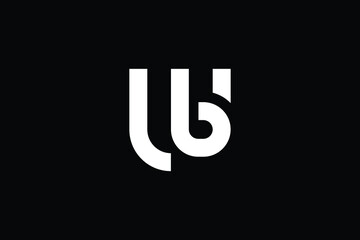 Obraz premium Creative Innovative Initial UB logo and BU logo. UB Letter Minimal luxury Monogram. BU Professional initial design. Premium Business typeface. Alphabet symbol and sign. 