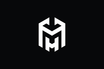 Creative Innovative Initial MH logo and HM logo. HM Letter Minimal luxury Monogram. MH Professional initial design. Premium Business typeface. Alphabet symbol and sign.	