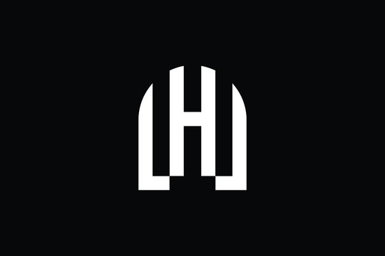 Creative Innovative Initial UH logo and HU logo. UH Letter Minimal luxury Monogram. HU Professional initial design. Premium Business typeface. Alphabet symbol and sign.	