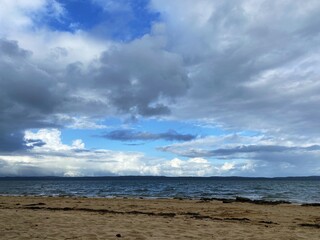 storm clouds over the sea