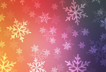 Naklejka na ściany i meble Light Pink, Yellow vector pattern in Christmas style.