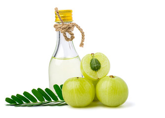 Fragrance oil extracted from amla in a clear bottle.