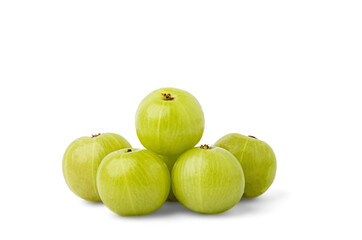 Indian gooseberry (Amla)  isolated on white background