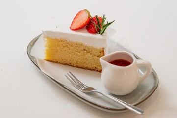piece of cake with strawberry