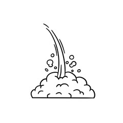 Speed effect. Movement and cloud. Air and steam.