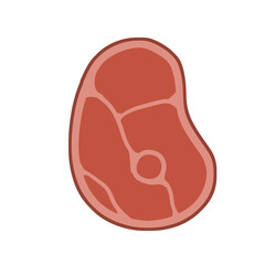 Piece of raw meat. Fresh red food with streaks and fat.