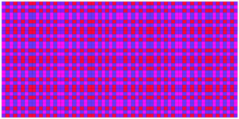 Set of red on purple patterns