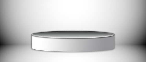 silver plate, white abstract,gray background,3d illustration, luxury