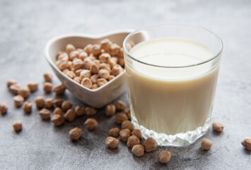 Chick peas milk with chick peas