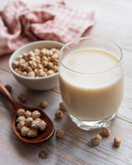Chick peas milk with chick peas