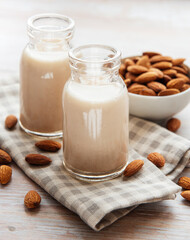 Almond milk and almonds
