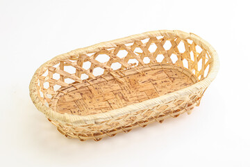 Natural wicker tableware for serving