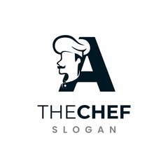 Letter A Chef Logo , Initial Restaurant Cook Vector Design