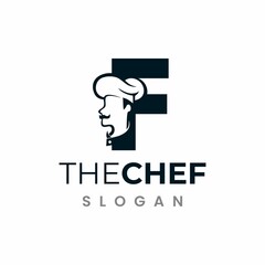 Letter F Chef Logo , Initial Restaurant Cook Vector Design