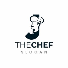 Letter J Chef Logo , Initial Restaurant Cook Vector Design
