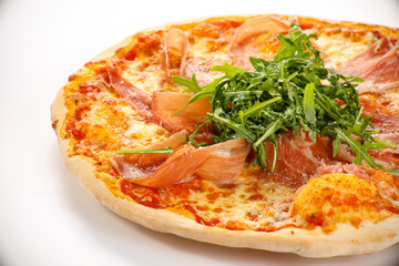 Pizza with parma and rucola
