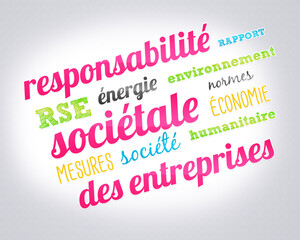 Nuage de mots : responsabilité sociétale des entreprise - rapport RSE
