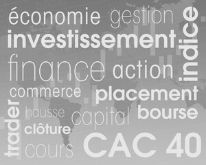 bourse &eacute;conomie mots finance placements en bourse actions