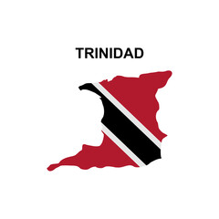 Fototapeta na wymiar maps of Trinidad icon vector sign symbol