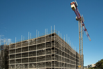  Construction progress on new building site. Gosford, Australia. March 28, 2021. 56-58 Beane St. Part of a series.