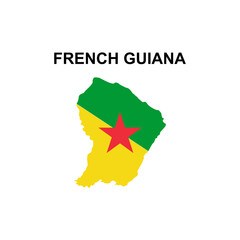 maps of French Guiana icon vector sign symbol