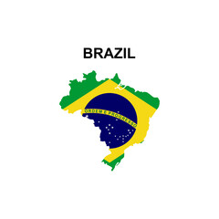 maps of Brazil icon vector sign symbol
