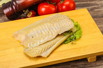 Raw cod fish for cooking