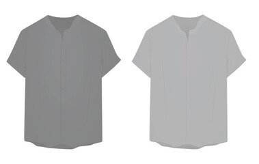 Grey short sleeve shirt. vector 