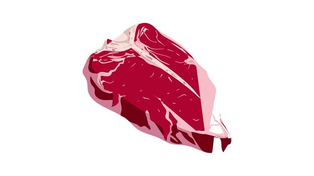 Tbone steak icon animation