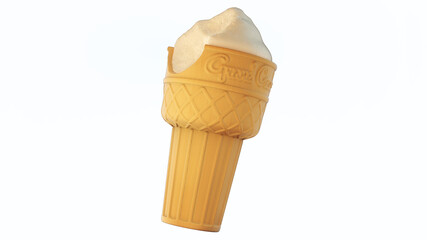 ice cream cone on white background