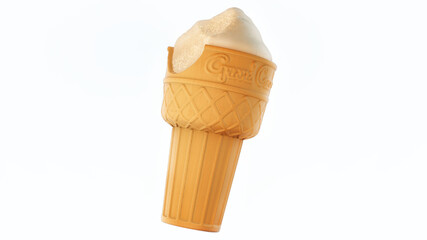 ice cream cone on white