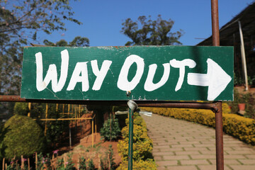 Green sign with the inscription 