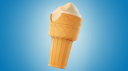 ice cream cone isolated on white